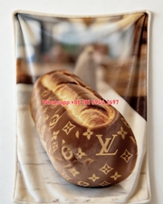 LV Monogram Bread Blanket Luxury Monogram Loaf Throw 195